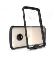 Transparent Surface Shockproof Back PC Case for Motorola Moto G5 Plus (BLACK)