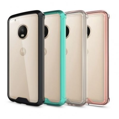 Transparent Surface Shockproof Back PC Case for Motorola Moto G5 Plus (BLACK)