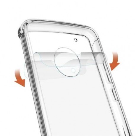 Transparent Surface Shockproof Back PC Case for Motorola Moto G5 Plus (TRANSPARENT)
