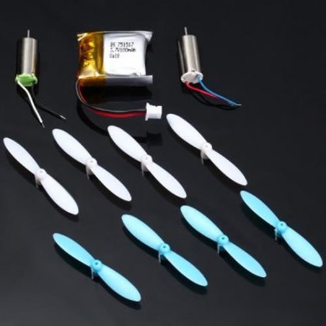 CHEERSON CX - 10 / CX - 10A RC QUADCOPTER SPARE PART 8PCS BLADES   2PCS MOTORS   3.7V 100M