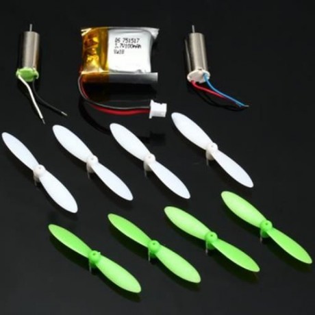 CHEERSON CX - 10 / CX - 10A RC QUADCOPTER SPARE PART 8PCS BLADES   2PCS MOTORS   3.7V 100M