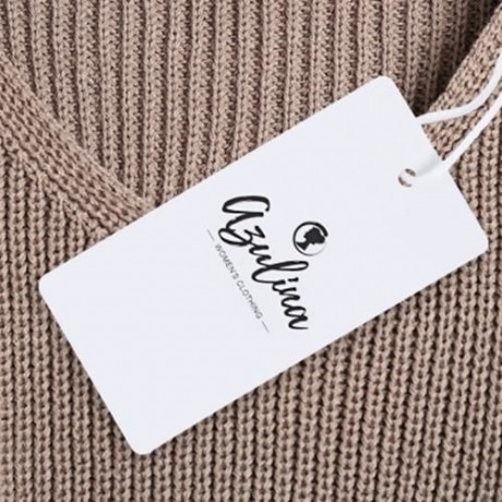 DROPPED SHOULDER ZIP EMBELLISHED SWEATER WITH CHOKER (KHAKI)