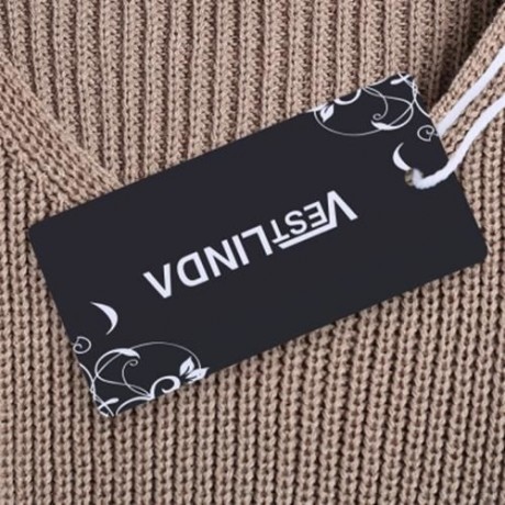 DROPPED SHOULDER ZIP EMBELLISHED SWEATER WITH CHOKER (KHAKI)