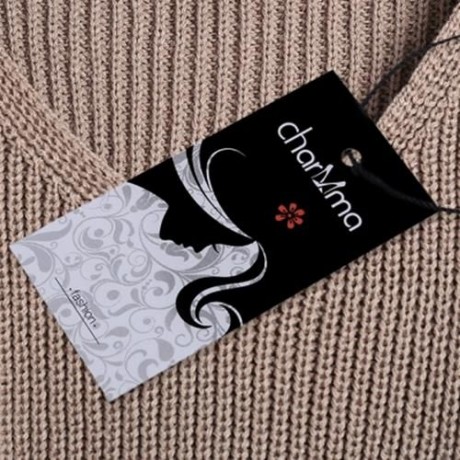 DROPPED SHOULDER ZIP EMBELLISHED SWEATER WITH CHOKER (KHAKI)