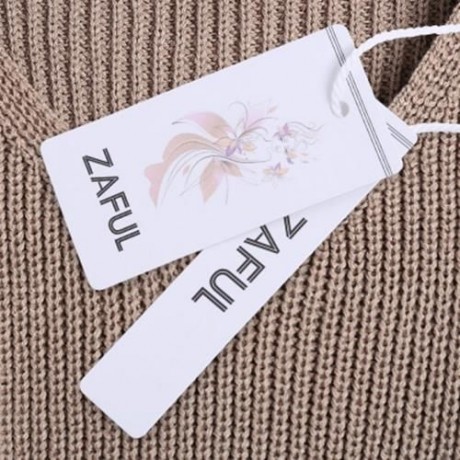 DROPPED SHOULDER ZIP EMBELLISHED SWEATER WITH CHOKER (KHAKI)