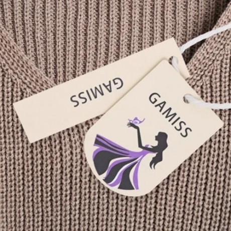DROPPED SHOULDER ZIP EMBELLISHED SWEATER WITH CHOKER (KHAKI)