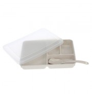 Portable Lunch Box Food Fruit Storage Sealed Container (BEIGE)