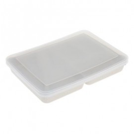 Portable Lunch Box Food Fruit Storage Sealed Container (BEIGE)