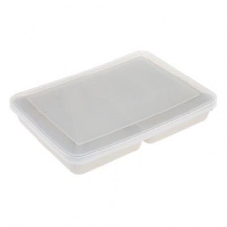 Portable Lunch Box Food Fruit Storage Sealed Container (BEIGE)