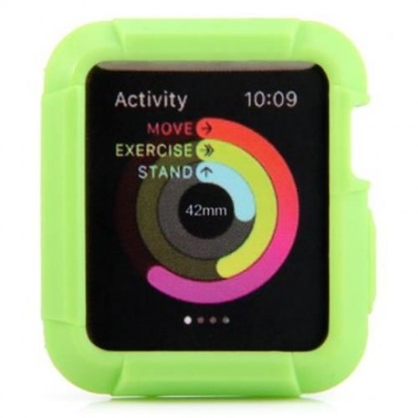 SOFT TPU MATERIAL PROTECTIVE COVER CASE FOR APPLE WATCH 38MM (GREEN)