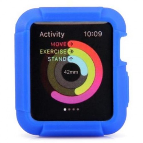 SOFT TPU MATERIAL PROTECTIVE COVER CASE FOR APPLE WATCH 38MM (BLUE)