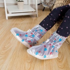 Waterproof Shoe Covers Digital Model for Kids (WHITE)