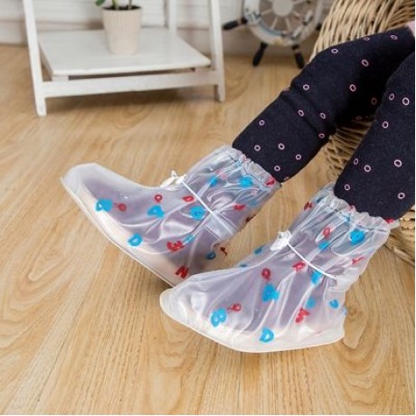 Waterproof Shoe Covers Digital Model for Kids (WHITE)