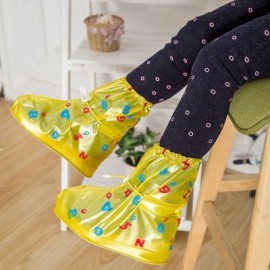 Waterproof Shoe Covers Digital Model for Kids (YELLOW)