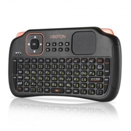 VIBOTON S1 ENGLISH RUSSIAN ALL-IN-ONE 2.4G WIRELESS KEYBOARD AIR MOUSE REMOTE CONTROLLER W