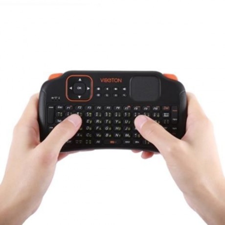 VIBOTON S1 ENGLISH RUSSIAN ALL-IN-ONE 2.4G WIRELESS KEYBOARD AIR MOUSE REMOTE CONTROLLER W