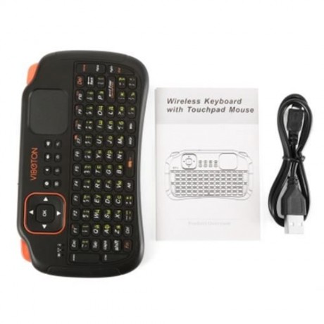 VIBOTON S1 ENGLISH RUSSIAN ALL-IN-ONE 2.4G WIRELESS KEYBOARD AIR MOUSE REMOTE CONTROLLER W