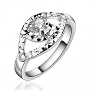 FASHIONABLE RHINSTONE HOLLOW OUT WOMEN'S RING (WHITE)