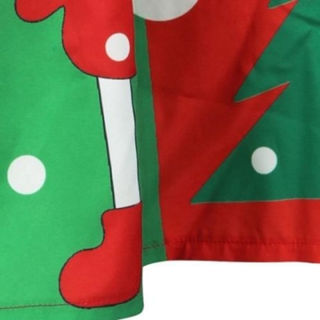 CHRISTMAS SNOWMAN TREE POLKA DOT PRINT SKIRT (COLORMIX)