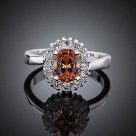 FASHIONABLE ROUND EMBELLISHED RHINESTONE WOMEN'S RING (COLORFUL)