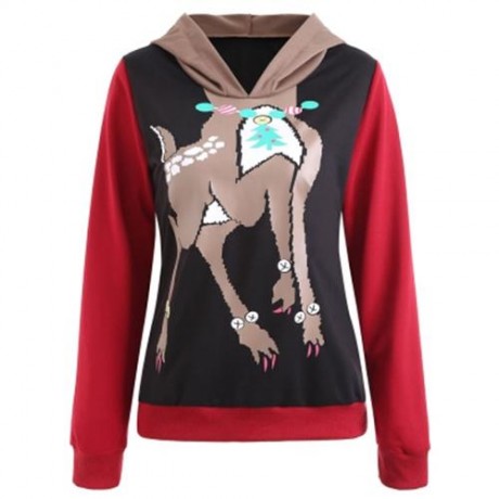 UGLY CHRISTMAS 3D ELK HOODIE (COLORMIX)