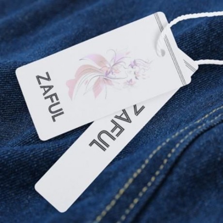FEMALE WINTER THICKEN TURN-OVER COLLAR FLEECES DENIM COAT (DEEP BLUE)
