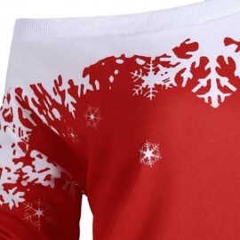 PLUS SIZE ONE SHOULDER CHRISTMAS SNOWFLAKE SWEATSHIRT (RED)