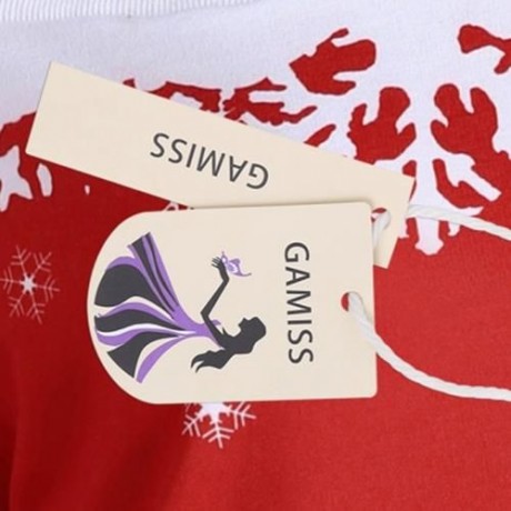 PLUS SIZE ONE SHOULDER CHRISTMAS SNOWFLAKE SWEATSHIRT (RED)