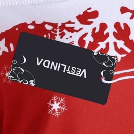 PLUS SIZE ONE SHOULDER CHRISTMAS SNOWFLAKE SWEATSHIRT (RED)