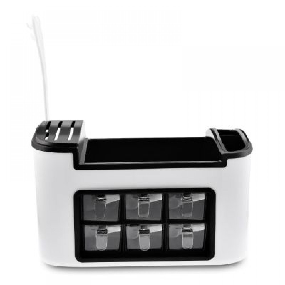 Multifunctional Kitchen Cruet Storage Rack Knife Holder (WHITE)
