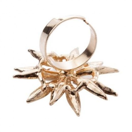 SWEET DOUBLE-LAYERED FLORAL RING FOR WOMEN (RANDOM COLOR)