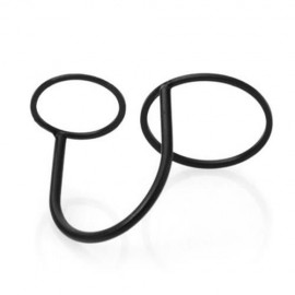 CHIC LAYERED ROUND RING FOR WOMEN (BLACK)