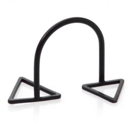 TRENDY LAYERED OPENWORK TRIANGLE RING FOR WOMEN (BLACK)