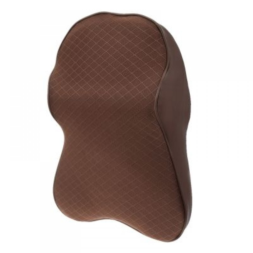 CAR SEAT 3D HEADREST PAD MEMORY FOAM PILLOW (COFFEE)