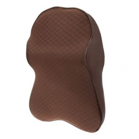 CAR SEAT 3D HEADREST PAD MEMORY FOAM PILLOW (COFFEE)