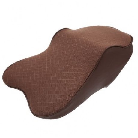 CAR SEAT 3D HEADREST PAD MEMORY FOAM PILLOW (COFFEE)