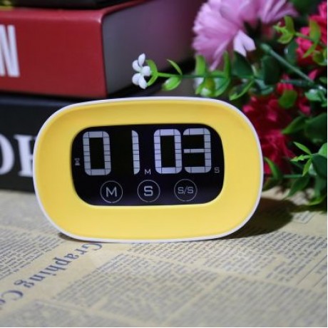 Digital LCD Touch Screen Kitchen Countdown Timer (YELLOW)