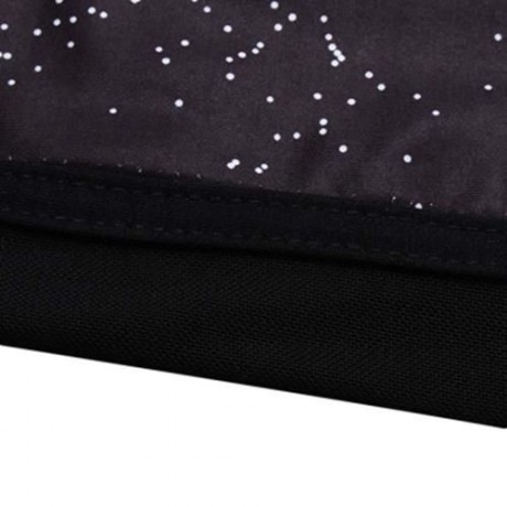 TRENDY MID WAIST FLORAL PRINT SPLICED SKINNY WOMEN YOGA PANTS (BLACK)