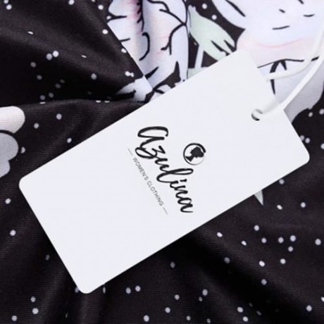 TRENDY MID WAIST FLORAL PRINT SPLICED SKINNY WOMEN YOGA PANTS (BLACK)