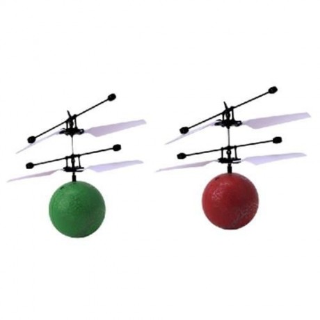 INFRARED INDUCTION FLYING BALL TOY HELICOPTER FOR KIDS (GREEN)