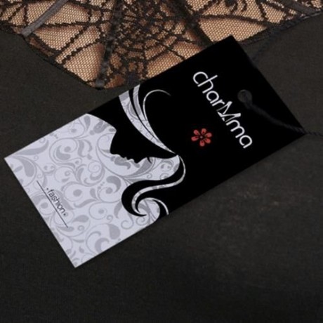 PLUS SIZE SPIDER NET LACE INSERT HALTER TOP (BLACK)