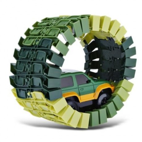 YALONGFA 96PCS NO.318 RACE TRACK ASSEMBLY (ARMY GREEN)