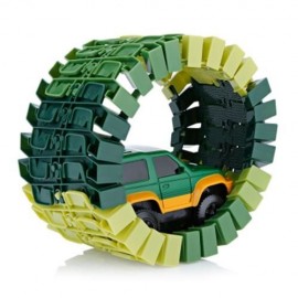 YALONGFA NO.358 48PCS DIY RACING TRACK ASSEMBLY (ARMY GREEN)