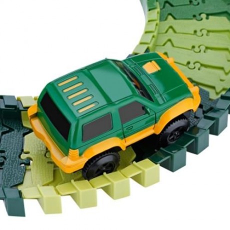 YALONGFA NO.358 48PCS DIY RACING TRACK ASSEMBLY (ARMY GREEN)