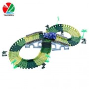 YALONGFA NO.358 96PCS RACE TRACK ASSEMBLY (ARMY GREEN)