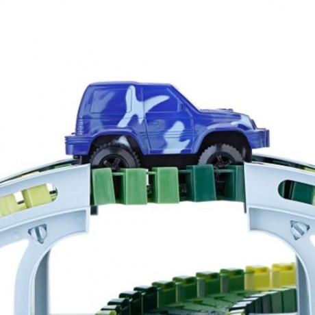 YALONGFA NO.358 96PCS RACE TRACK ASSEMBLY (ARMY GREEN)