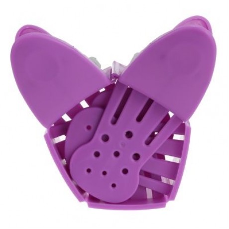 Folding Household Silicone Kitchen Strainer Clip (PURPLE)