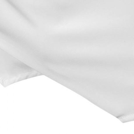 FAUX TWINSET DOUBLE BREASTED ASYMMETRIC SHIRT (WHITE)