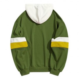 COLOR BLOCK MENS HOODIE (GREEN)