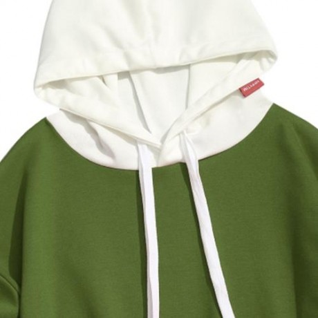 COLOR BLOCK MENS HOODIE (GREEN)